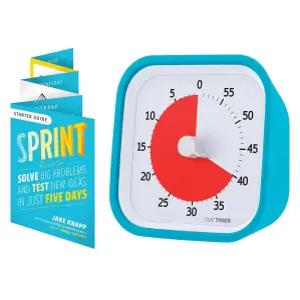 타임 타이머 MOD 스프린트 에디션 - 60분 비주얼 어린이 교실 학습 홈스쿨 도구 교사 책상 시계 및 사무실