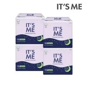 잇츠미 유기농 순면커버 입는 오버나이트 생리대 중형 8P x4개