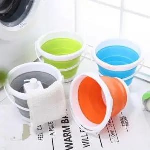 접히는 폴딩 접이식 캠핑 욕실 세숫대야 화장실 실리콘 세수 대야 물통 양동이 바구니 M10999