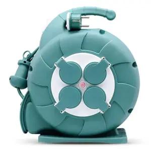 ( )러그 캠핑릴선 산업 오토 코드릴 캡형 4구 20M 민트 이지콕 플러그 캠핑 릴선 멀티탭