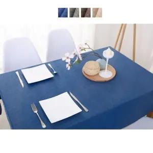 방수 린넨 홈카페 테이블보 130x220cm 캠핑 식탁보 캠핑 테이블