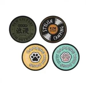 카즈미 와펜 캠핑 가방 찍찍이 와펜 패치 원형 4p