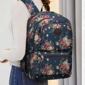 플라워 백팩 여자 꽃무늬 미니 가방 학생 회사원 패션