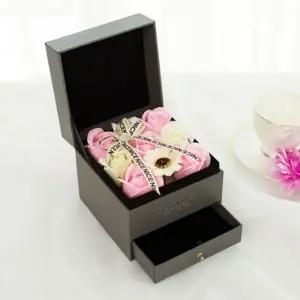 비누꽃 보석함 악세서리 수납 선물 상자 조화 꽃 플라