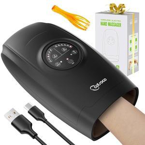 온열 및 압박 기능이 있는 코소코 핸드 마사지기 염 손목 터널 를 위한 3D 기계 6단계 압력 포인트 마사지 손가락 선물 DS-YO