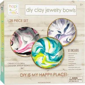 8세 9세 10세 11세 12-14세 이상 소녀를 위한 나만의 클레이 주얼리 접시 공예 키트를 만드는 해피니스트