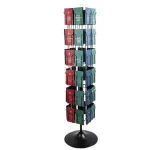 회전식 엽서꽂이 카드 홀더 진열대 화이트 매장 거치대