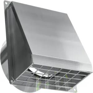 Hon Guan 드라이어 통풍구 커버 4인치 외부 탈착식 메쉬 포함 -304 스테인리스 스틸 벽 고무 쿠션 논 리턴