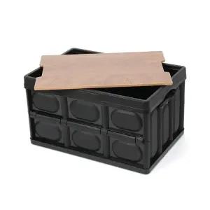 ( )멀티수납 접이식 캠핑박스 캠핑폴딩박스 56L 블랙