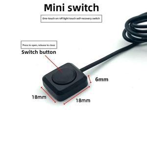 미니 소형 순간 푸시 버튼 12V ON OFF 접착식 DIY 자동차 보트 트럭 방수 사전 배선 간편 설치