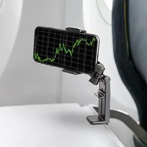 (색상 비행기핸드폰거치대)여행용 기내용 접이식 비행기 핸드폰 거치대