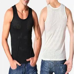 통기성 민소매 쿨 속옷 아이스 여름 남성런닝 메쉬