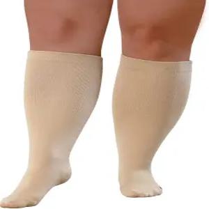 보달라 플러스 사이즈 압박 양말 남성 여성용 넓은 종아리 스타킹 - 임신 여행 러닝 간호사를 위한 최대