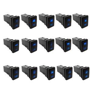 Toyota  Hilux GUN Prado 150 200 RAV4 HiAce Landcruiser ON OFF 버튼 스위치 용 12V 파란색 LED 안개등