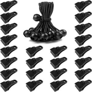 대형 방수 클립 헤비 듀티 잠금 그립 48팩 클램프 캠핑 차양막 캐러밴 캐노피 자동차 수영장 보트 커버