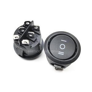 5PCS KCD1-206 23mm 라운드 로커 스위치 3 6 핀 ON-OFF-ON 10A 125VAC