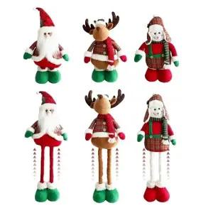 [이거찜] 다리가 늘어나는 귀여운 크리스마스 키다리인형 산타 루돌프 눈사람