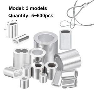 5-500pcs 알루미늄 압착 슬리브 단일/이중 구멍 튜브 와이어 커넥터 액세서리 M1-M12