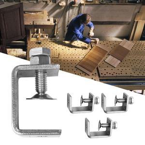 1pc/2pc/4pc C 클램프 U 장착 용 스테인레스 스틸 조 작은 책상 조정 가능한 위치 지정 나사 클램핑 도구