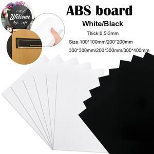 1피스 화이트/블랙 abs 플라스틱 플레이트 모델 시트 DIY 재료 부품 두께 0.5mm/1mm/1mm/1.5mm/2mm/3mm