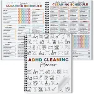 청소 계획자 일정 및 체크리스트 정리자 주간 월간 가정 가정용 안무 차트 노트 가족 작업 DIY 개선 편집
