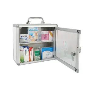 구분적재 가능한 선반이 있는 벽걸이용 구급함