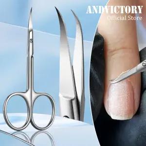 1Pcs 큐티클 가위 러시아 스타일 날카로운 정밀 곡선 팁 네일 죽은 피부 및 손톱 전문 트리머