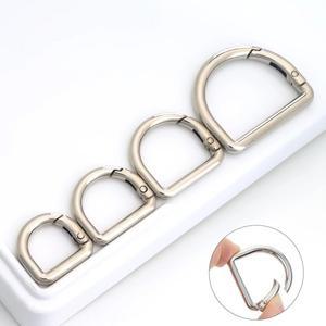 5개입 스프링 D 링 클립  가방용 금속 스냅 후크 버클  숄더백 지갑 키체인용