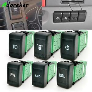 자동 LED 조명 전면 안개등 스위치 전원 켜기 끄기 공급 버튼 액세서리 이스즈 KV100 700P 1 PC