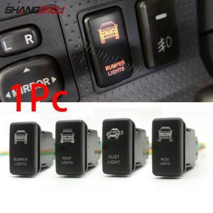 12V 2A 오렌지 LED DRL 라이트 바 스위치 버튼 범퍼 지붕 조명 Toyota Land Cruiser Hilux Prado 120 FJ 크