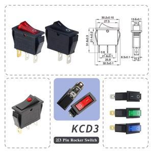 로커 스위치 KCD3 LED ON-OFF 23핀 16A 250V 인디케이터 라이트 포함