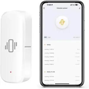 실내 창문 도어 알람을 위한 IHSENO 2.4G WiFi 진동 센서 충격 감지기 SmartLife/Tuya 스마트 앱 알림