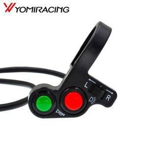 YOMI 바이크 오토바이 핸들 바 스위치 전기 자전거 스쿠터 회전 신호 켜기끄기 버튼 전등