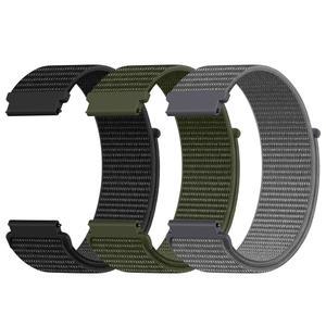 [미국배송] DAQIN 22MM 20MM 18MM 퀵 릴리즈 시계 밴드 GARMIN VENU 3 2 / FORERUNNER 255 265 955 VIVOACTIVE 5 6 4 3 나일론 스트랩 조정 가능한 삼성호환 삼성제품호환 워치 7 45MM 46MM 남성 여성 3팩