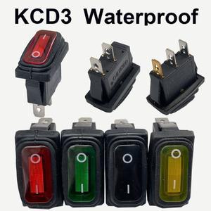 KCD3 방수 로커 스위치 ON-OFFON-OFF-ON 3Pin 23 위치 조명 전원이  전기 장비 15A 250VAC20A 125VAC