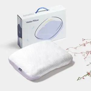 베스타 퍼플젠 에코 럭셔리 다운 베개 등 배 또는 옆 침목을 위한 지지력 적응력 푹신한 세탁 가능한 냉각