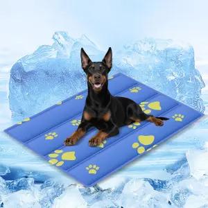 2025 반려견용 반려동물 쿨링 매트 - 35.4 x23.6 대형 반려견 패드 여름용 미끄럼 방지 개집 침대