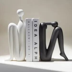 책꽂이 장식용 - 책장 현대 북엔드 헤비 듀티 및 북 스토퍼 스타일리시한 선반 장식 책장용