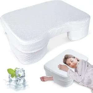 팔 구멍이 있는 하이크폼 옆 침대 베개 목과 어깨를 위한 메모리 폼 및 경추 인체공학적 구멍 위치 지정기