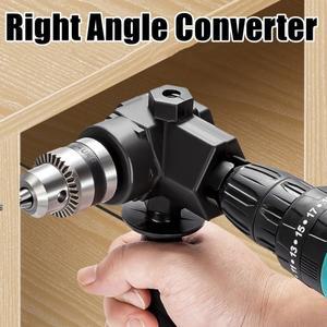 90 ° 3개의 조 척 코너 임팩트 드릴 어댑터 직각 벤드 연장 변환기 액세서리