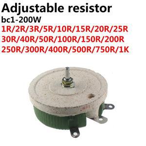200W BC1 고전력 가변 저항기 회전식 권선 디스크 모양 조정 가능 슬라이딩 1R 2R 3R 5R 4