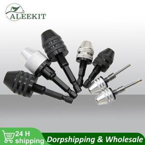 미니 소형 드릴 척 열쇠가없는 임팩트 드라이버 어댑터 육각 원형 생크 스크루 헤드 전기 그라인더 용 마이