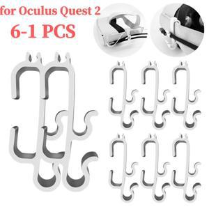 6-1PCS 데이터 케이블 해결사 방지 휴대용 클립 3 슬롯 와이어 주최자 VR 액세서리 Oculus Quest 2/Pico 헤