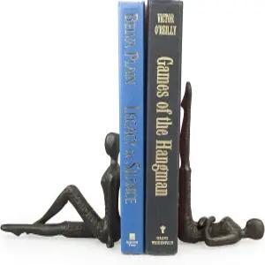 다냐 B. ZI11217 컨템포러리 2피스 여성 스트레칭 주철 금속 아트 북엔드 세트