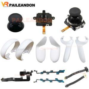 Meta Quest 2 VR 컨트롤러 핸들 커버 케이스 배터리 컴 파트먼트 키트 캡 위치 링 수리 부품