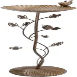 야외용 VCUTEKA 새 목욕 금속 정원 동상 및 분리형 그릇 마당 파티오 잔디 장식용 갈색