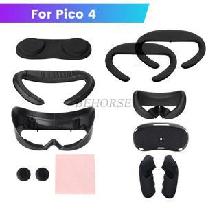 Pico 4 페이스 헤드셋 용 VR 레스트 폼 패드 세척 가능한 땀 방지 커버 키트 액세서리