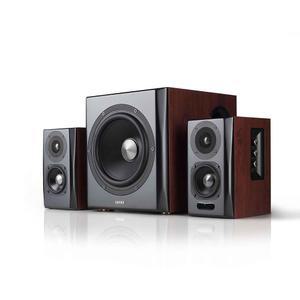 Edifier S350DB 무선 블루투스 스피커 시스템, 책장 세트, 150W RMS 출력, 광/동축/블루투스/듀얼 RCA와 연결