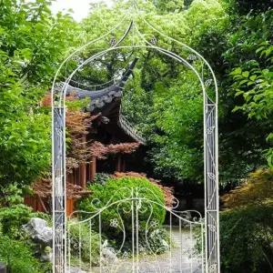 정원 아치 철제 넝쿨 도어 지지대 장미 야외 식물원