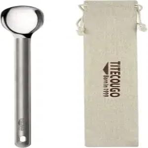 타이테쿠고 다기능 야외 순수 티타늄 식기 스포크 스푼 포크